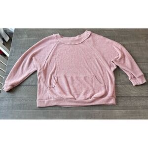 Ces femme Women's pink‎ long-sleeved waffle knit sweater Size 1X